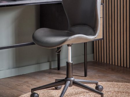 Amos Mendel Swivel Chair Charcoal For Discount