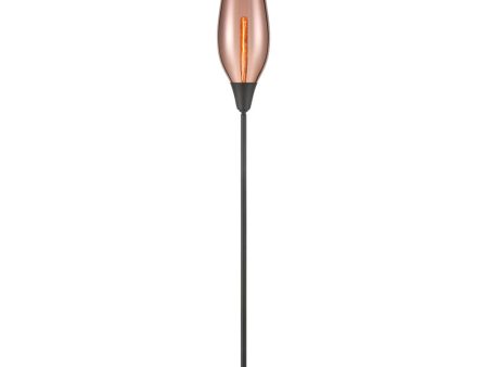 Franklite Taper Floor Lamp Black with Copper Glass Supply