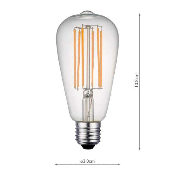 Dar LED Light Bulb E27 8w Elongated Dimmable Fashion