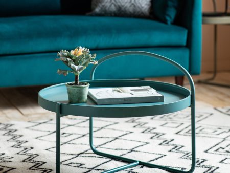 Amos Melbury Coffee Table Teal on Sale