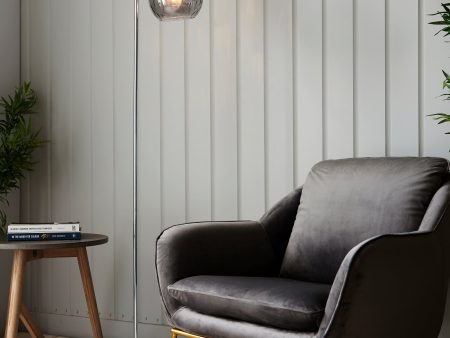 Endon Dimple Floor Lamp Smoked Glass Sale