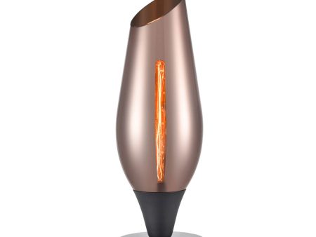 Franklite Taper Table Lamp Copper Glass Cheap