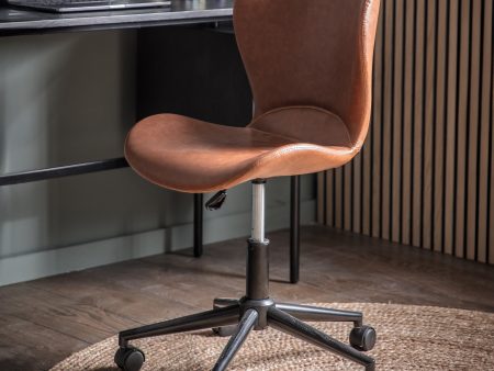 Amos Mendel Swivel Chair Brown Discount