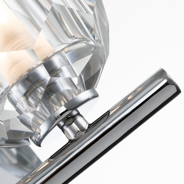 Quintiesse Regalia 2 lt Bathroom Wall Light Crystal and Polished Chrome IP44 For Cheap