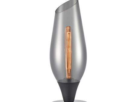 Franklite Taper Table Lamp Smoked Glass For Sale