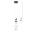 Dar Waco Single Suspension Black with Copper Online Hot Sale