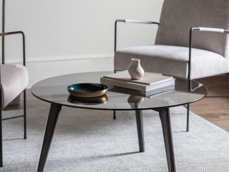 Amos Blair Round Coffee Table Black Online Sale