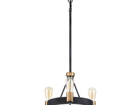 Quintiesse Silas 3 lt Semi-flush Pendant Aged Zinc Sale