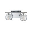 Quintiesse Regalia 2 lt Bathroom Wall Light Crystal and Polished Chrome IP44 For Cheap