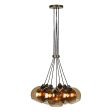 David Hunt Apollo Cluster pendant Antique Brass with Amber Glass Online Hot Sale