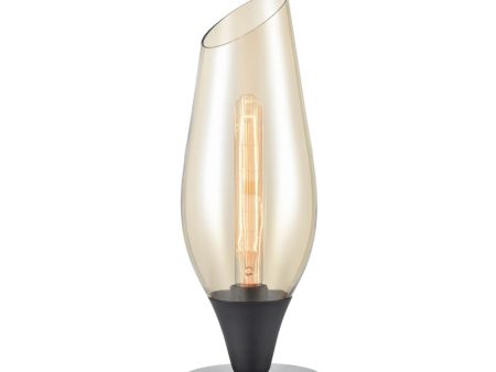 Franklite Taper Table Lamp Amber Glass on Sale