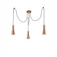 Franklite Happy 3 Light Cluster Pendant Satin Copper Cheap