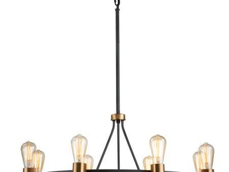 Quintiesse Silas 8 lt Semi-flush Pendant, Aged Zinc For Cheap