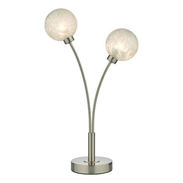 Dar Avari Table Lamp Satin Nickel & Frosted Glass Online now