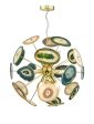 Dar Achates 9 Light Pendant Agate & Gold For Cheap