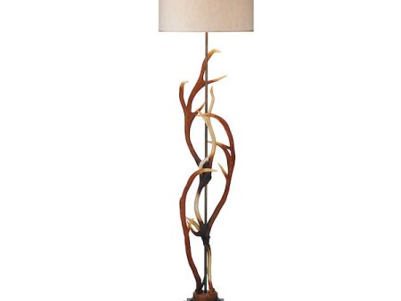 David Hunt Antler Rustic Floor Lamp with Shade Sale