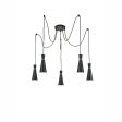 Franklite Happy 5 Light Cluster Pendant Satin Black For Cheap