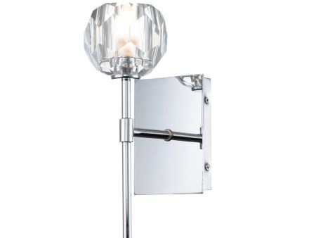 Quintiesse Regalia Bathroom Wall Light Crystal and Polished Chrome IP44 on Sale