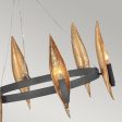 Quintiesse Willow 6 lt Chandelier, Carbon Black with Deluxe Gold Finish Online Sale