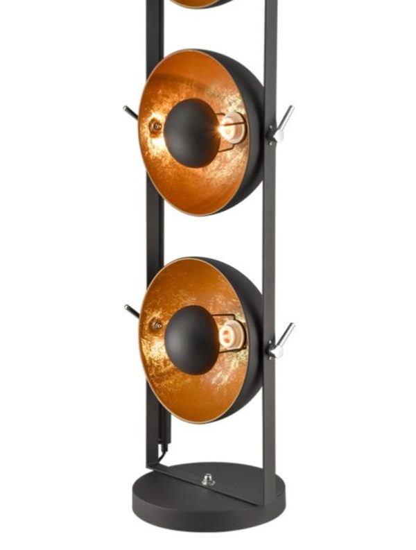 Franklite Dome Gold and Black Floor Lamp Online Hot Sale