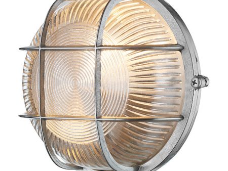 David Hunt Admiral Round Bulkhead Nickel Wall Light IP64 Online Hot Sale