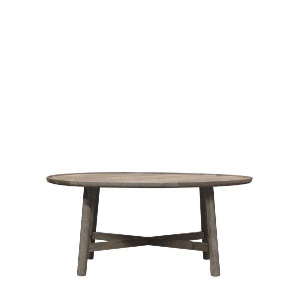 Amos Kingham Round Coffee Table Grey Online now