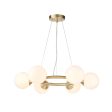 Amos Crib 6 Light Circular Chandelier Brushed Brass Hot on Sale