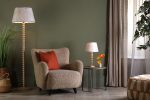 Dar Spool Table Lamp Gloss Taupe Base Online Hot Sale