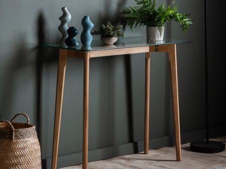 Amos Blair Console Table Oak For Discount