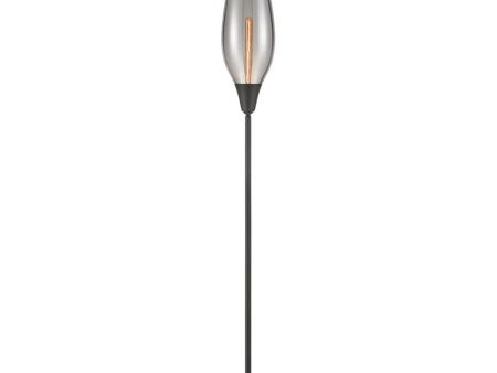 Franklite Taper Floor Lamp Black with Smoked Glass For Discount