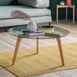 Amos Blair Round Coffee Table Oak For Cheap