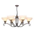 David Hunt Stratford 6LT Pendant Aged Brass & Glass Online Hot Sale