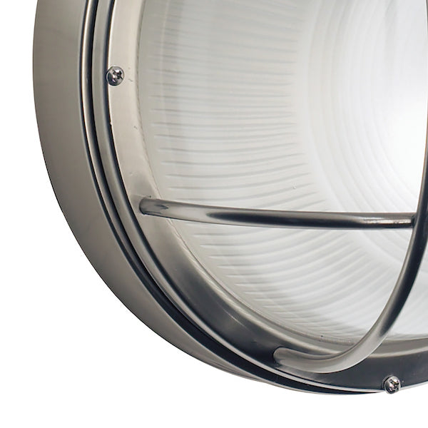 Dar Salcombe Outdoor Wall Light Round Stainless Steel IP44 Sale