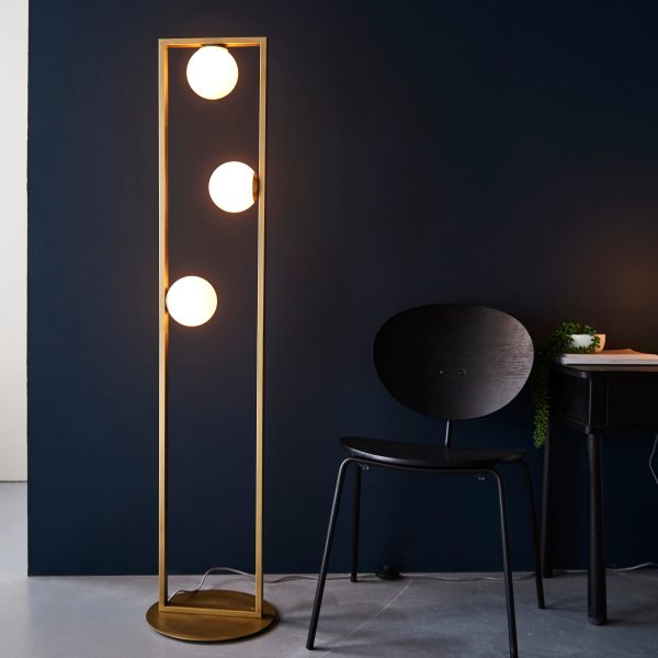 Amos Matisse Floor Lamp Brushed Gold Sale