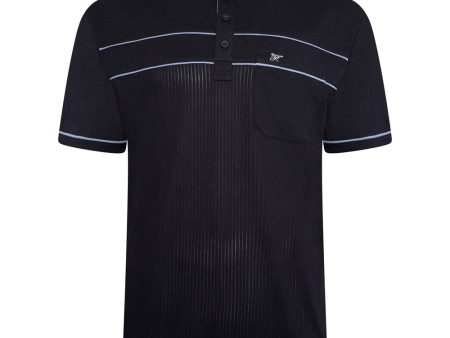 Self Stripe Panel Polo Shirt Sale