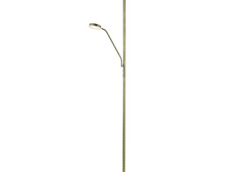 Dar Shelby Mother & Child LED Floor Lamp Antique Brass Cheap