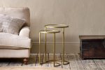 Nkuku Nakuru Iron & Glass Side Table Set Brass Online Hot Sale