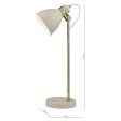 Dar Frederick Task Table Lamp Cream Antique Brass Online Sale