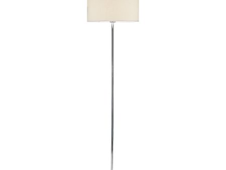 Dar Delta Floor Lamp Polished Chrome With Shade Online now