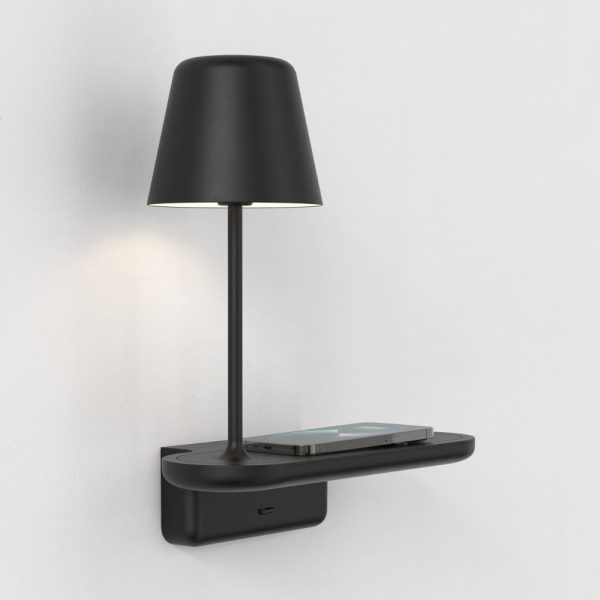 Astro Ito Wall Mounted Bedside Lamp with USB Matt Black Online Hot Sale