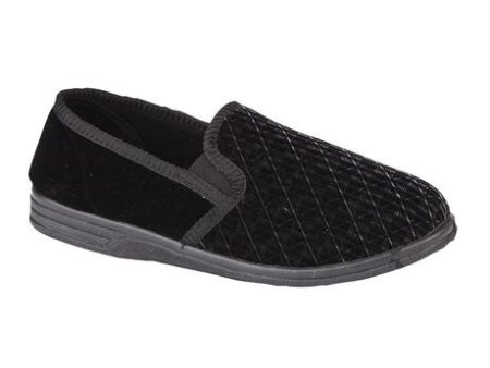 Kevin  Textured Velour Slippers Sale