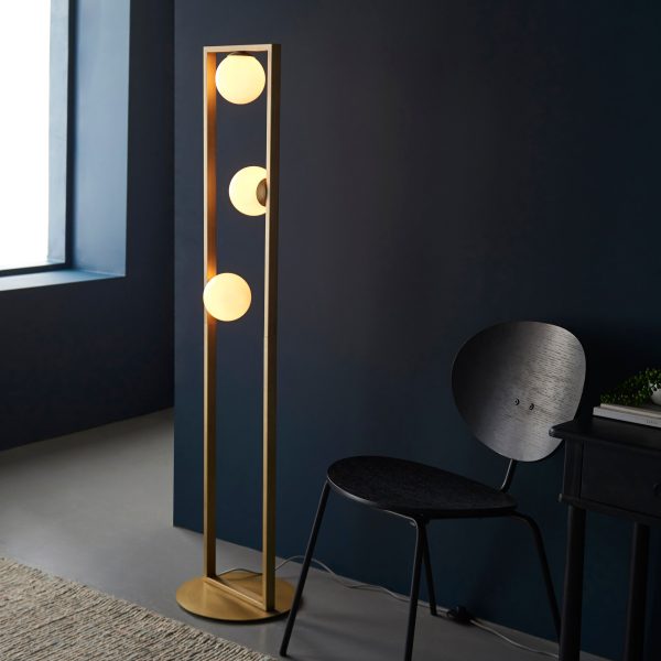 Amos Matisse Floor Lamp Brushed Gold Sale