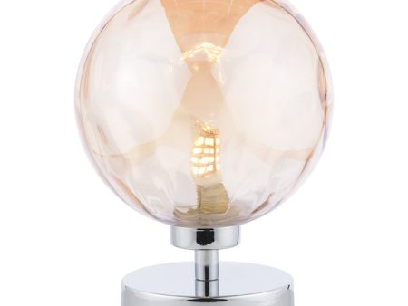 Dar Esben Touch Table Lamp Chrome with Champagne Glass on Sale