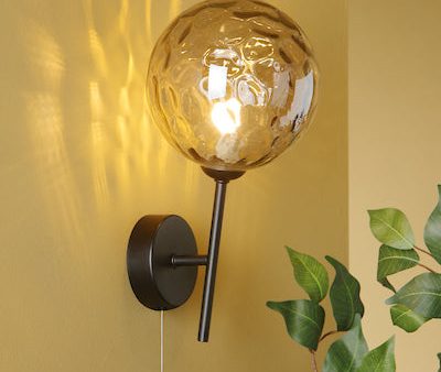 Dar Cohen Wall Light Matt Black & Smoked Glass Online