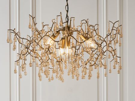 Amos Chatsworth Chandelier Aged Gold & Champagne Online Hot Sale