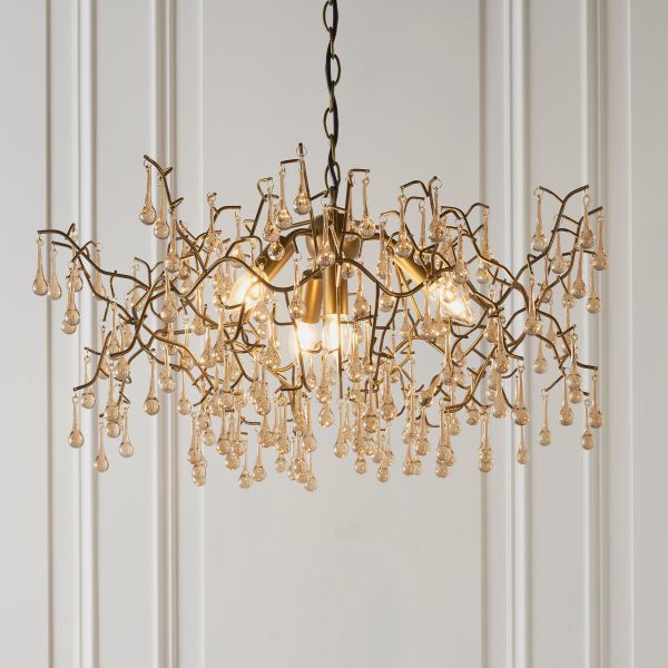 Amos Chatsworth Chandelier Aged Gold & Champagne Online Hot Sale