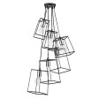 Dar Tower 6 Light Cluster Pendant Black and Polished Chrome on Sale