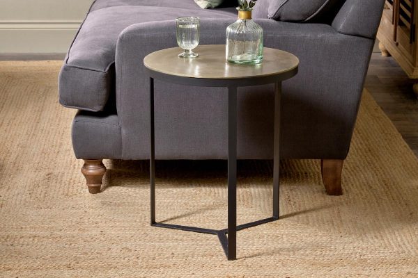 Nkuku Maba Nest of Side Tables Antique Brass Online Sale