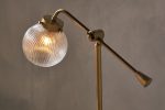 Nkuku Sengol Recycled Glass Desk Lamp Antique Brass For Sale