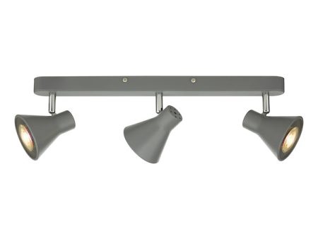 Dar Diza 3 Light Bar Spotlight Matt Grey For Discount